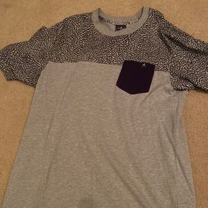 Grey with black pocket Jordan shirt
